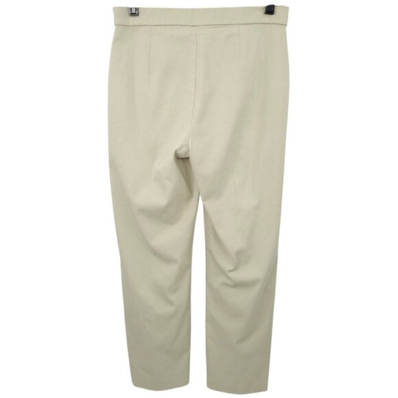 Sue Graver Pull On Crop Pants Womens 10 Mid Rise Stretch Waist Slash Pockets - Picture 2 of 14